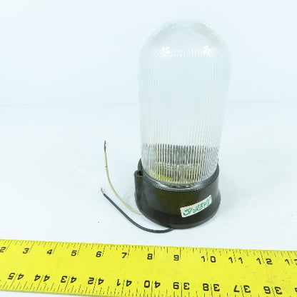 AO-159 Enclosed Glass Cover Light Fixture Lamp 150 Watt Max