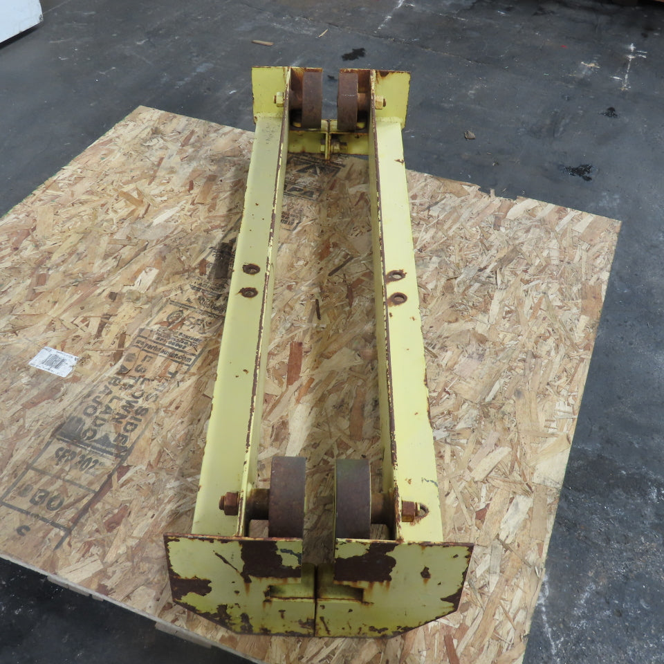 48" L Steel Push/Pul Bridge Crane End Truck For 4-1/2" I-Beam