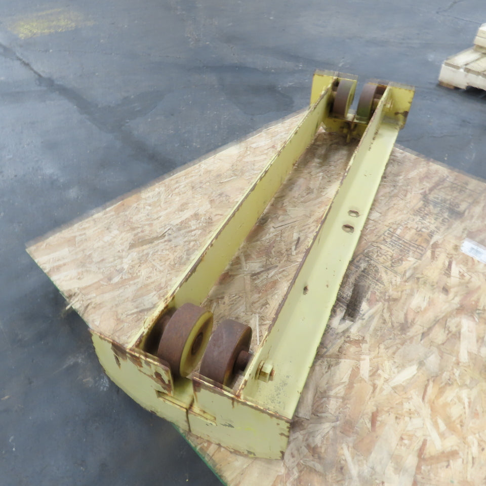 48" L Steel Push/Pul Bridge Crane End Truck For 4-1/2" I-Beam
