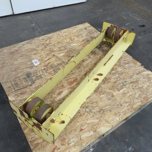 48" L Steel Push/Pul Bridge Crane End Truck For 4-1/2" I-Beam