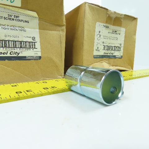Thomas Betts TK122A 3/4" EMT Zinc Plated Set Screw Couplings Lot Of 100