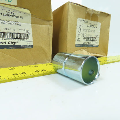 Thomas Betts TK122A 3/4" EMT Zinc Plated Set Screw Couplings Lot Of 100