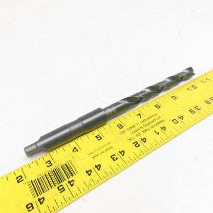 Precision Twist Drill 33/64" HSS Drill Bit Morse Taper 2 MT2 Shank 8-1/2" OAL