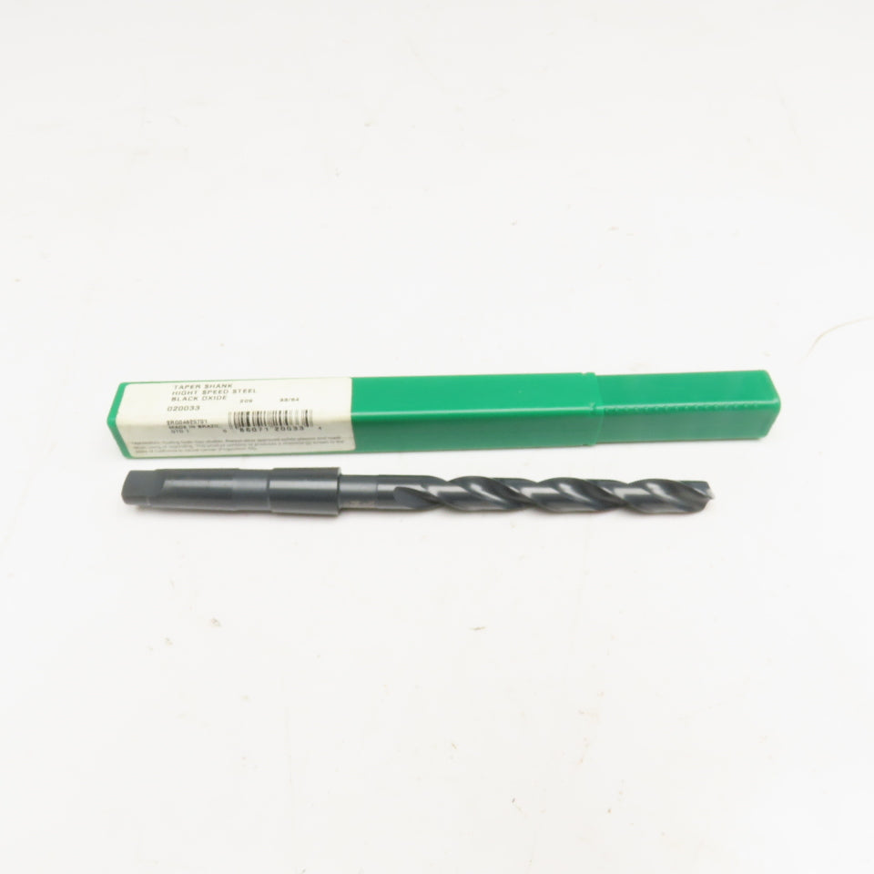 Precision Twist Drill 33/64" HSS Drill Bit Morse Taper 2 MT2 Shank 8-1/2" OAL