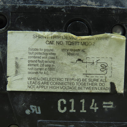 General Electric TQSTI MOD 2 3-Pole Circuit Breaker 80A W/ Shunt Trip
