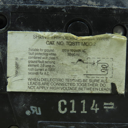 General Electric TQSTI MOD 2 3-Pole Circuit Breaker 80A W/ Shunt Trip