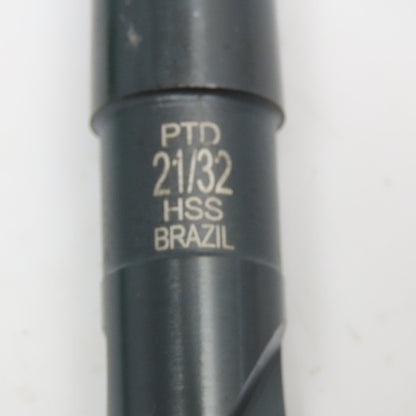 Precision Twist Drill 21/32" HSS Drill Bit Morse Taper 2 MT2 Shank 9" OAL