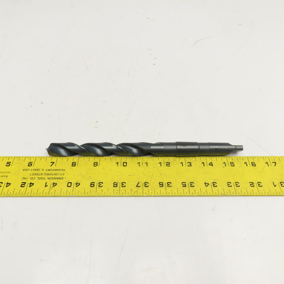 Precision Twist Drill 21/32" HSS Drill Bit Morse Taper 2 MT2 Shank 9" OAL