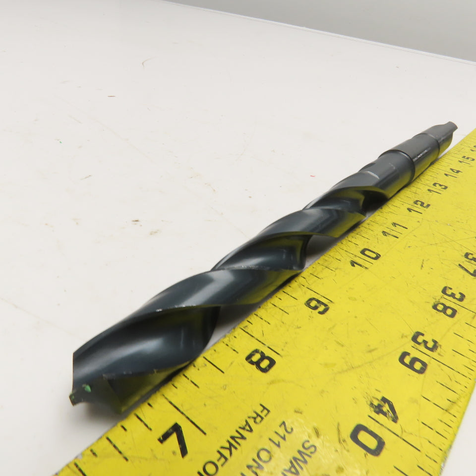 Precision Twist Drill 21/32" HSS Drill Bit Morse Taper 2 MT2 Shank 9" OAL