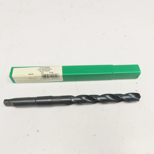 Precision Twist Drill 21/32" HSS Drill Bit Morse Taper 2 MT2 Shank 9" OAL