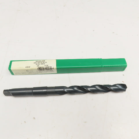 Precision Twist Drill 21/32" HSS Drill Bit Morse Taper 2 MT2 Shank 9" OAL