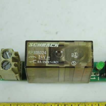 Schrack RP 81B024 24VDC Relay 8A 250V W/ Circuit Board Base
