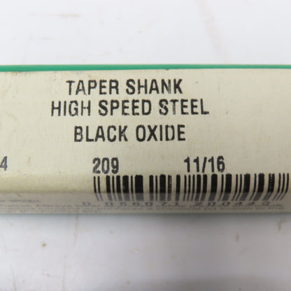 Precision Twist Drill 11/16" HSS Drill Bit Morse Taper 2 MT2 Shank 9-1/4" OAL