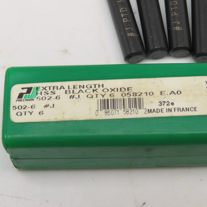 Precision Twist Drill "J" 0.2770" OD Extra Length HSS Drill Bit 6" OAL Lot Of 6