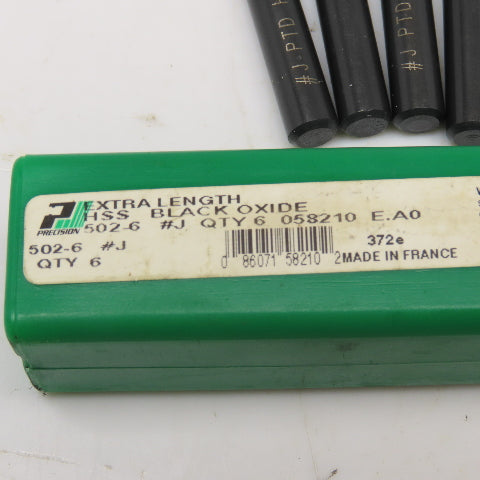 Precision Twist Drill "J" 0.2770" OD Extra Length HSS Drill Bit 6" OAL Lot Of 6