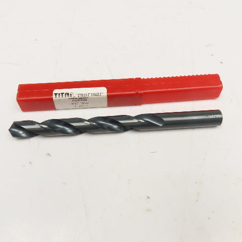 Titan Twist Drill CD40038 19/32" HSS Drill Bit 7-1/4" OAL