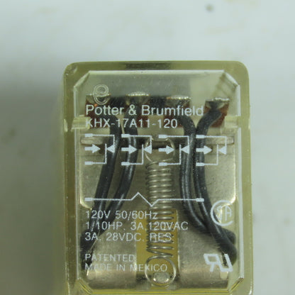 Potter & Brumfield KHX-17A11-120 120VAC General Purpose Power Relay 3A Lot/5