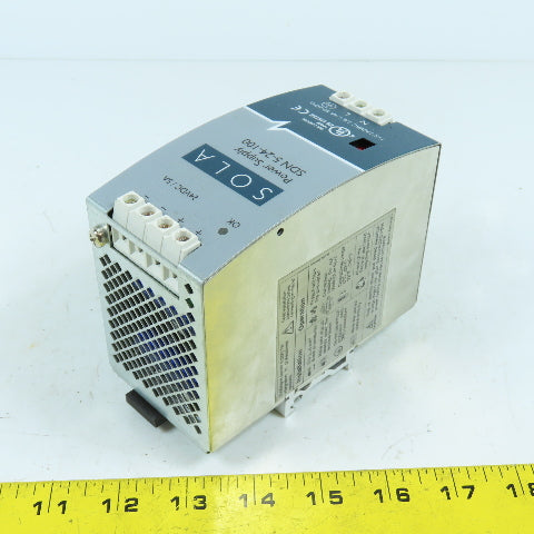 Sola SDN 5-24-100 24V DC 5A Rail Mount Power Supply 115/230VAC Input 1PH