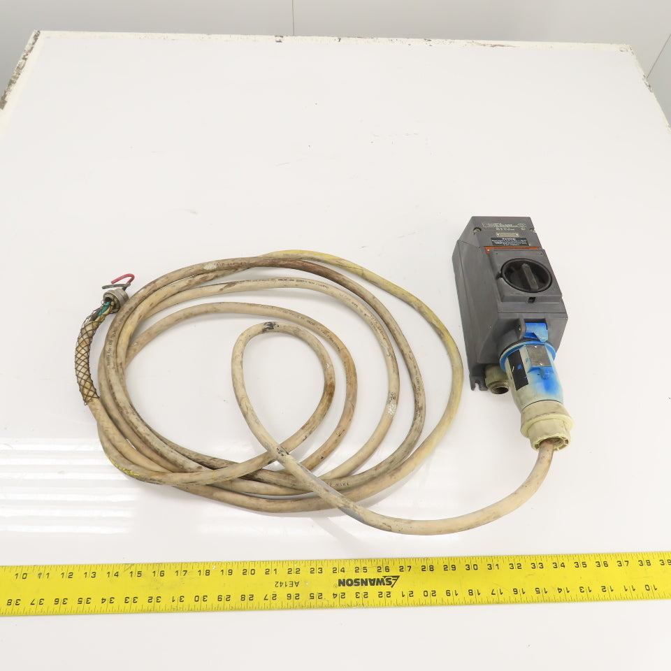 Killark Stahl EX-82/1047 16A Plug & Socket Assembly 120-280V 4-Pole 5W 17' Lead