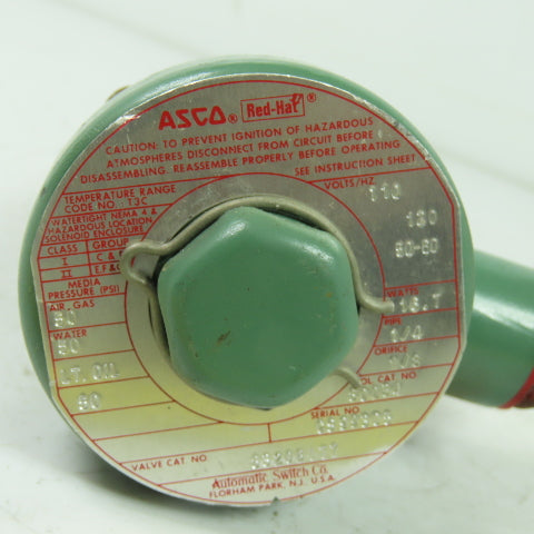 Asco 8320B177 Red-Hat 1/4" Solenoid Valve 110/120V 50PSI 16.7W