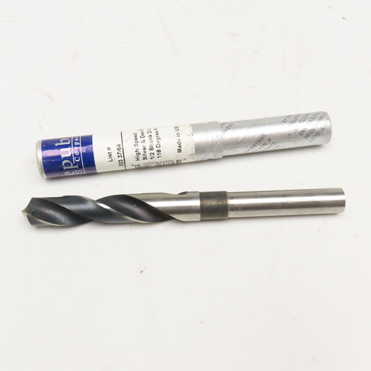 Republic 303 37/64" Drill Bit 1/2" S&D Shank 6-1/4" OAL