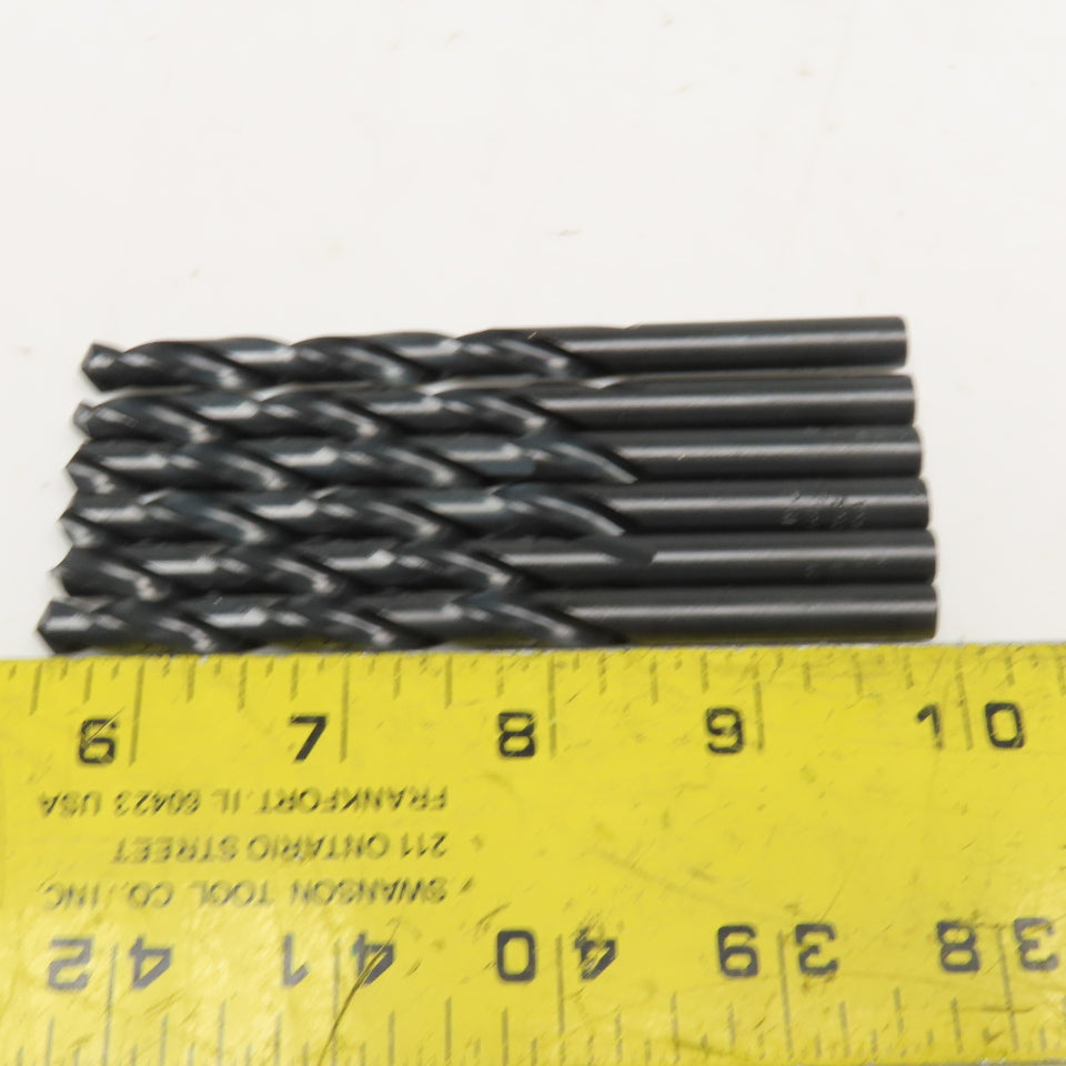 Titan 19/64" 2 Flute Twist Drill Jobber 4-1/2" OAL Lot Of 6