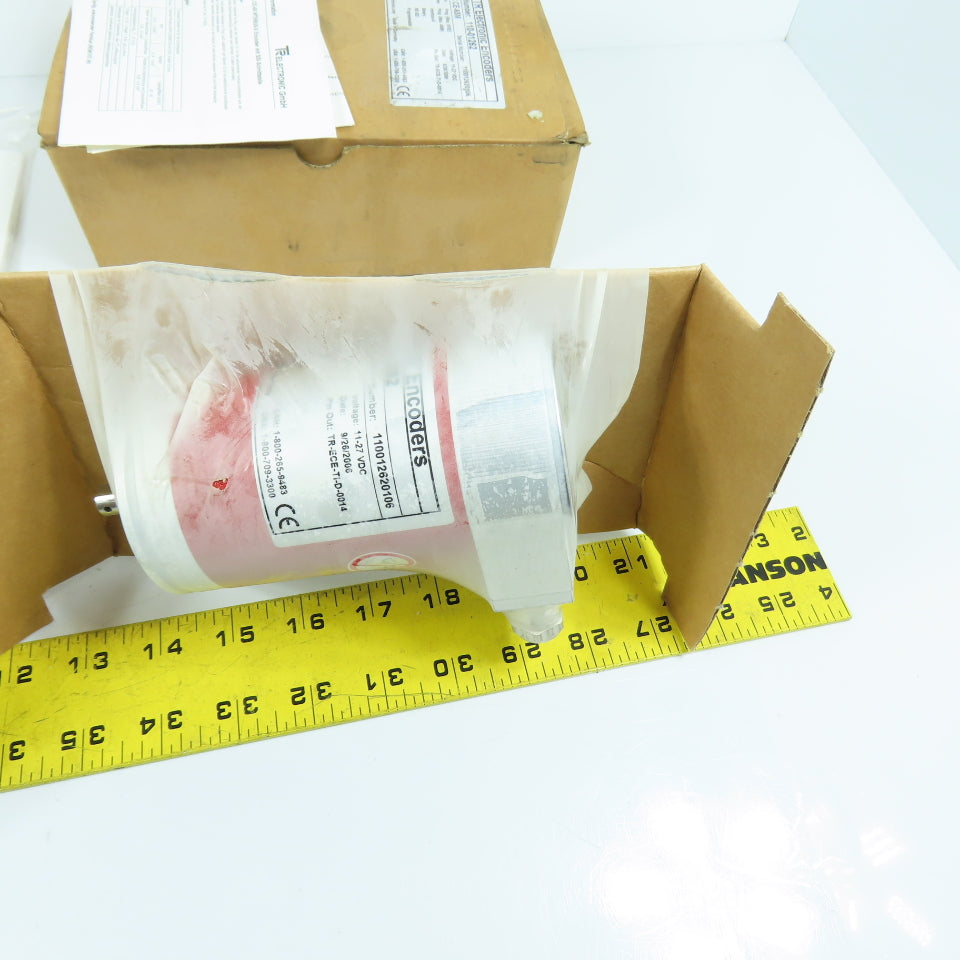 TR Electronics 110-01262 CE-65M Absolute Rotary Encoder 11-27VDC 9mm Shaft NEW