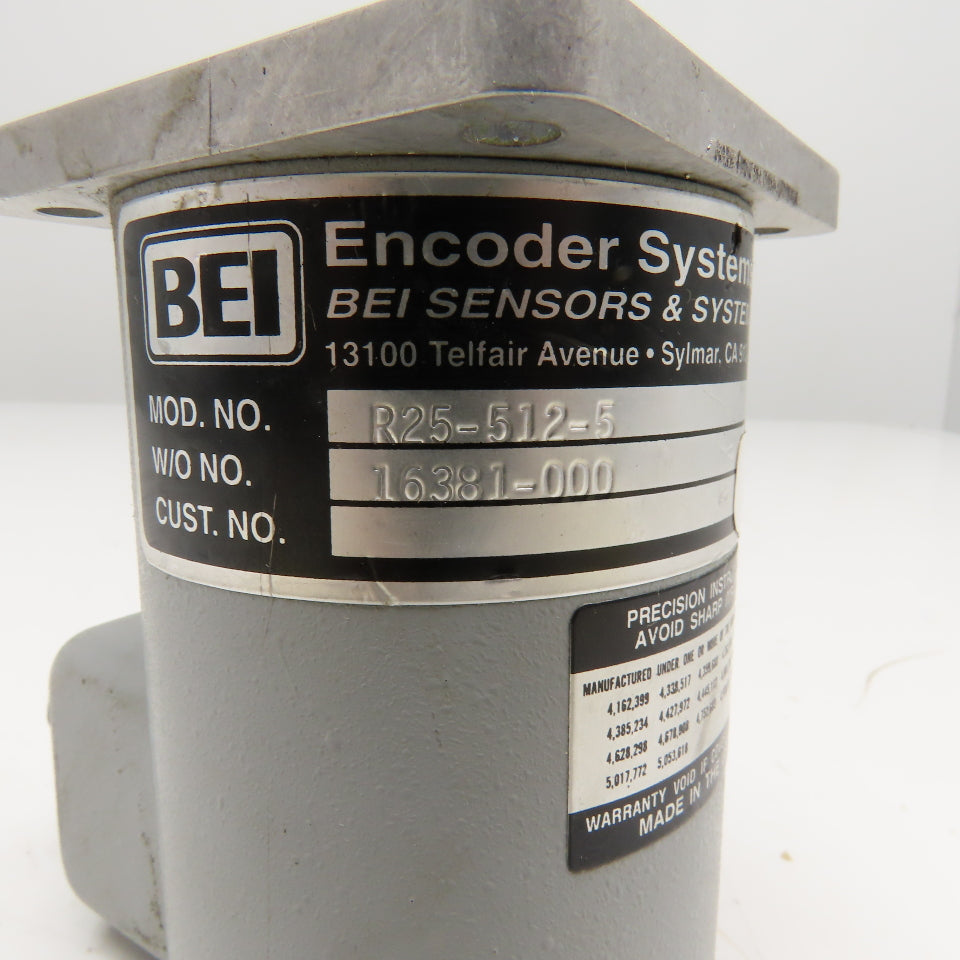 BEI 814-05-0002 R25-512-5 Rotary Encoder