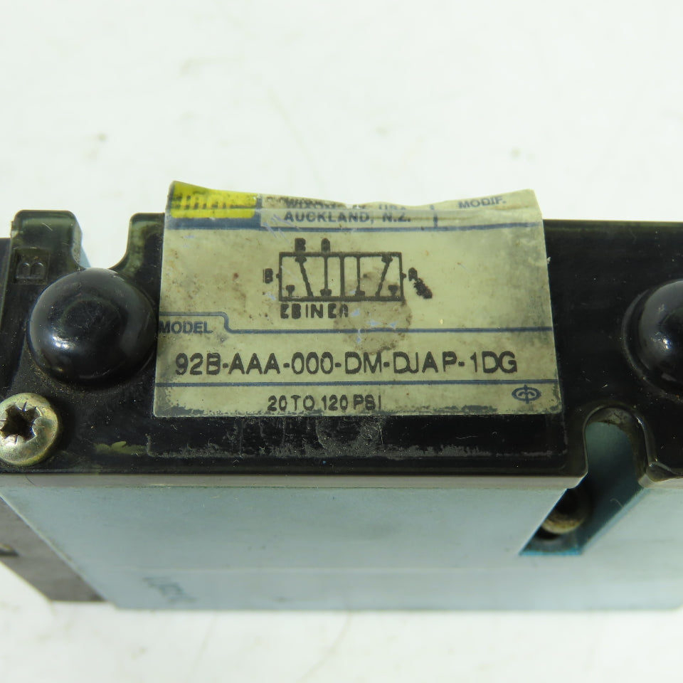 Mac 92B-AAA-000-DM-DJAP-1DG Solenoid Valve 20-120PSI 110/120V Coil