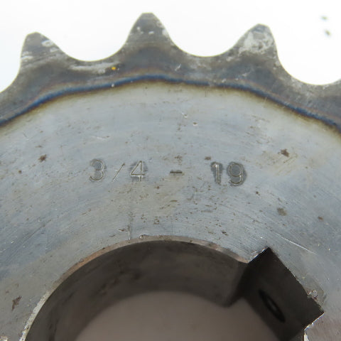 3/4-19 Single Row Roller Chain Sprocket 4-7/8" OD x 1-9/16" Bore 1-3/8" Wide