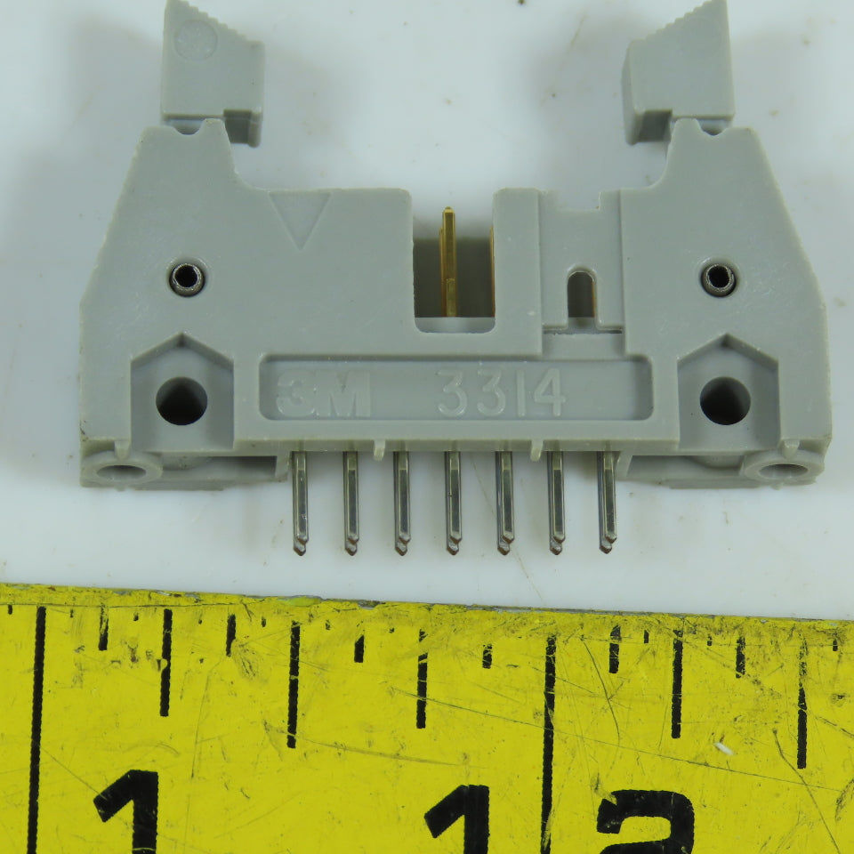 3M 3314 14 Position Dual Row Straight Connector Shroud & Short Latches Lot/10