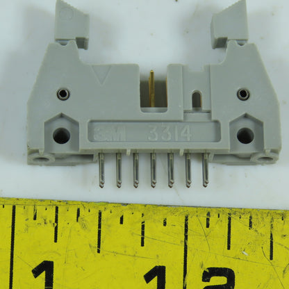 3M 3314 14 Position Dual Row Straight Connector Shroud & Short Latches Lot/10