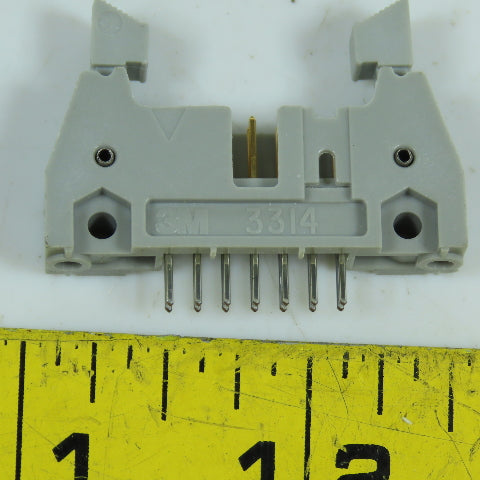 3M 3314 14 Position Dual Row Straight Connector Shroud & Short Latches Lot/10