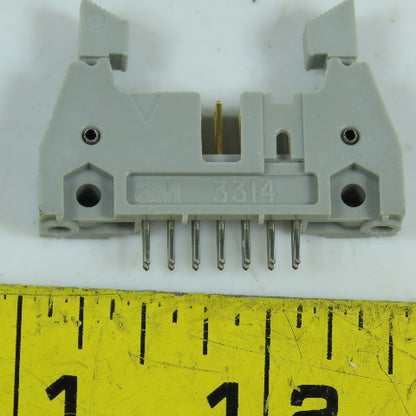 3M 3314 14 Position Dual Row Straight Connector Shroud & Short Latches Lot/10