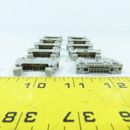 3M 3314 14 Position Dual Row Straight Connector Shroud & Short Latches Lot/10