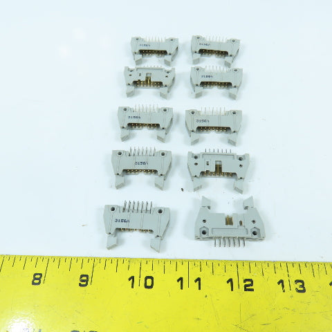 3M 3314 14 Position Dual Row Straight Connector Shroud & Short Latches Lot/10