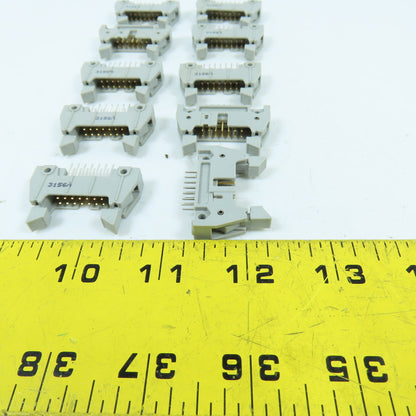 3M 3314 14 Position Dual Row Straight Connector Shroud & Short Latches Lot/10