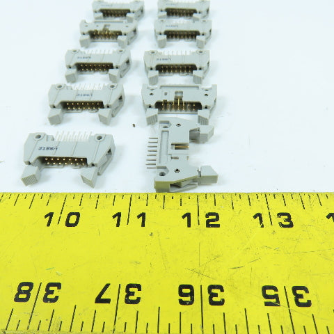 3M 3314 14 Position Dual Row Straight Connector Shroud & Short Latches Lot/10