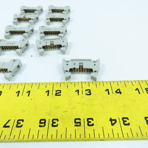 3M 3314 14 Position Dual Row Straight Connector Shroud & Short Latches Lot/10