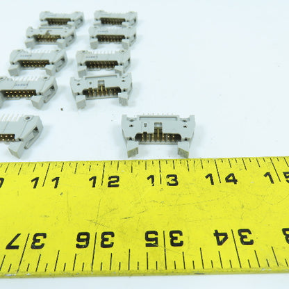 3M 3314 14 Position Dual Row Straight Connector Shroud & Short Latches Lot/10