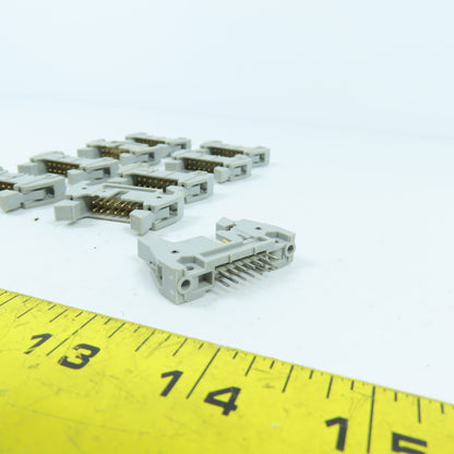 3M 3314 14 Position Dual Row Straight Connector Shroud & Short Latches Lot/10