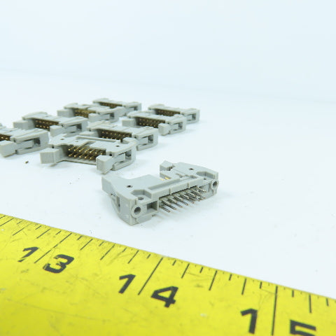 3M 3314 14 Position Dual Row Straight Connector Shroud & Short Latches Lot/10
