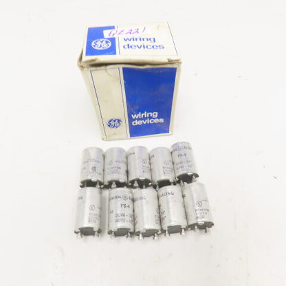 General Electric FS4 Fluorescent Lamp Starter 30W-36", 40W-48" NOS Lot Of 10