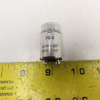 General Electric FS4 Fluorescent Lamp Starter 30W-36", 40W-48" NOS Lot Of 10