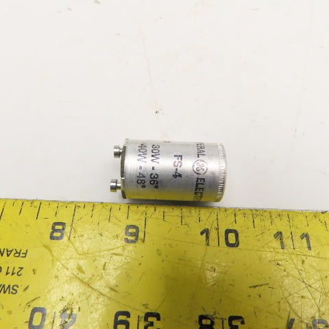 General Electric FS4 Fluorescent Lamp Starter 30W-36", 40W-48" NOS Lot Of 10