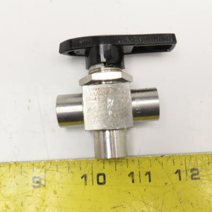 Whitey SS-43XF 4RT-1466 Stainless Steel 3 Way Valve 200PSI G1/4