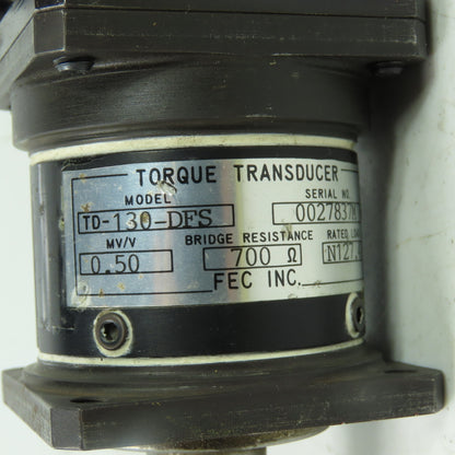 FEC DFT-132M3-S Electric Nutrunner Servo W/ Torque Transducer TD-130-DFS