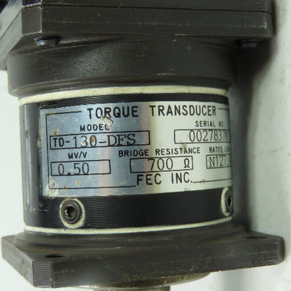 FEC DFT-132M3-S Electric Nutrunner Servo W/ Torque Transducer TD-130-DFS