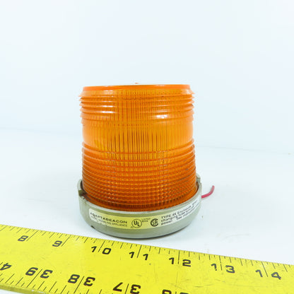 Edwards 98BA-G1 Adaptabeacon Orange Amber Strobe Signal Light 24VDC 0.3A