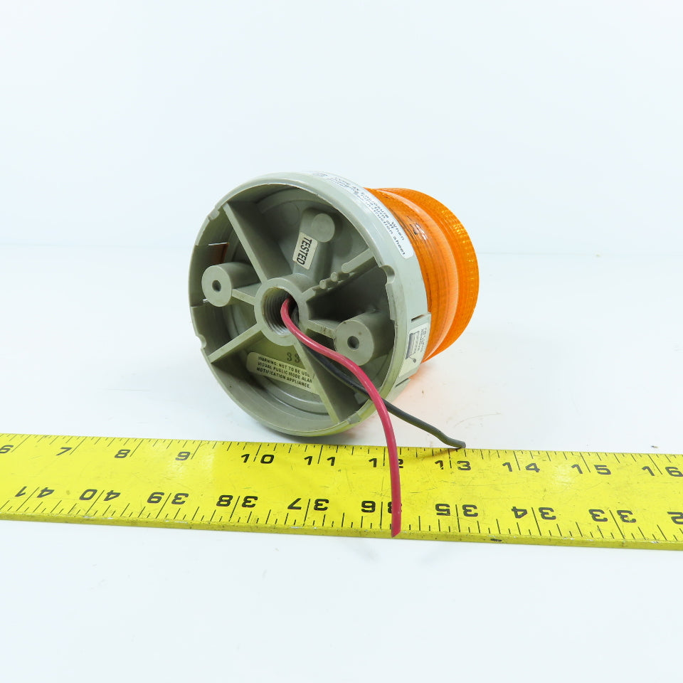 Edwards 98BA-G1 Adaptabeacon Orange Amber Strobe Signal Light 24VDC 0.3A